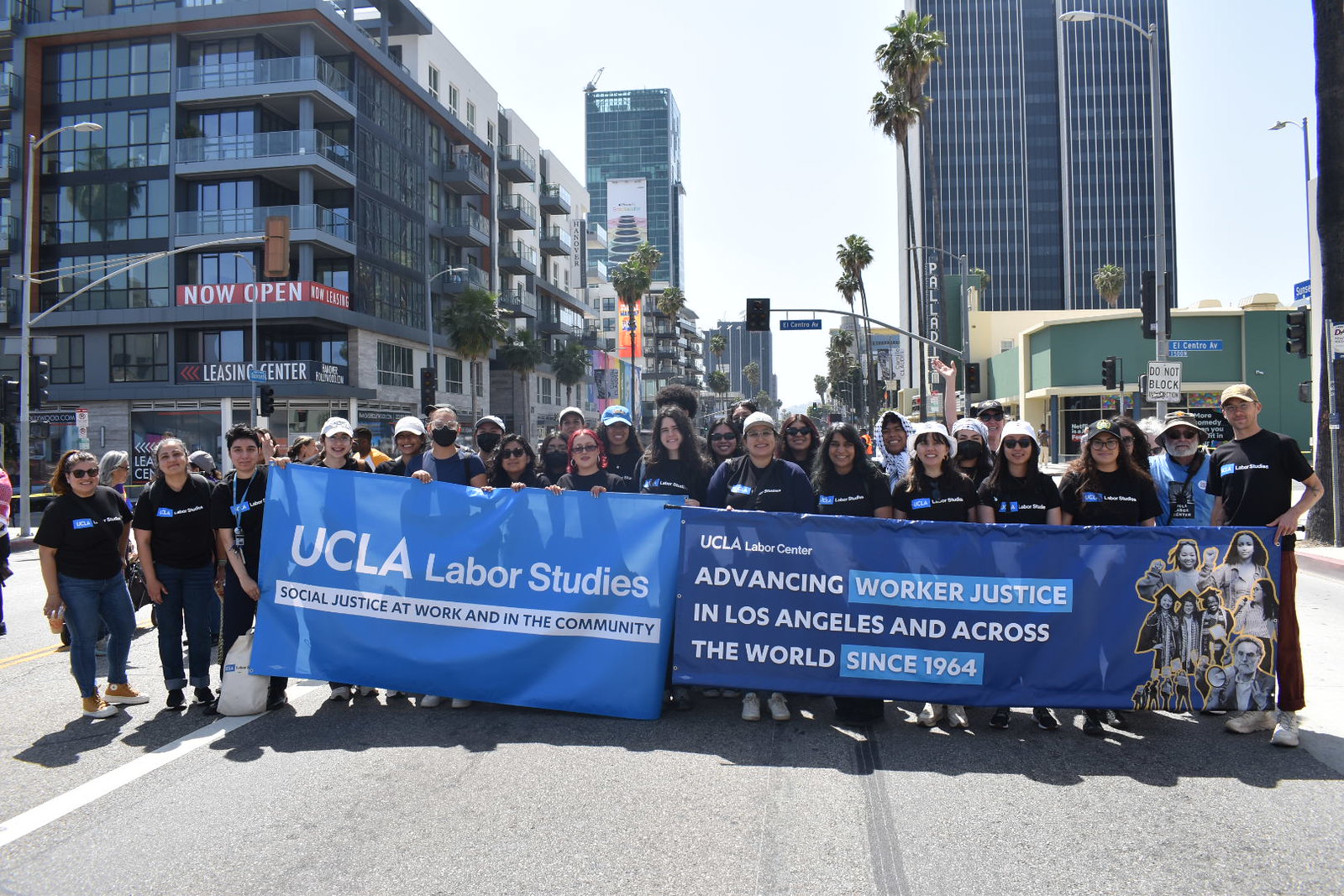 Labor Studies at a rally group photo