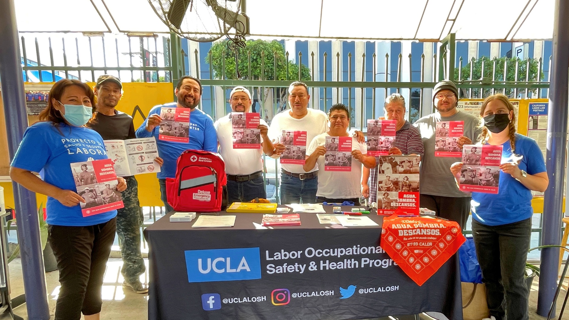 UCLA Labor Studies tabling group photo