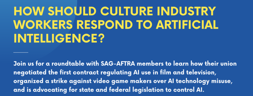 How Should Culture Industry Workers Respond to Artificial Intelligence?
