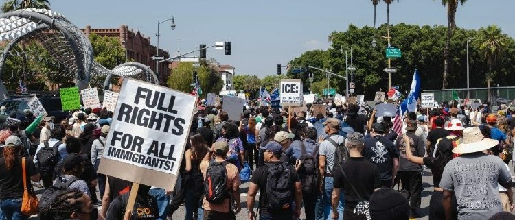 Immigrant Rights & Community Care Teach-In protest