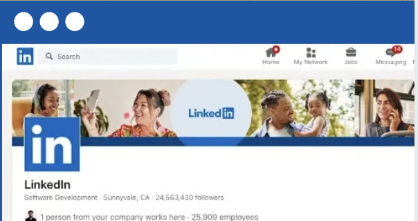 Screenshot of LinkedIn website